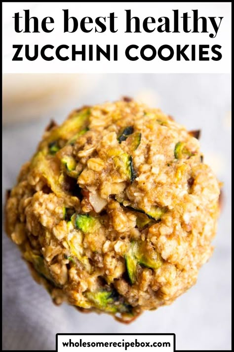 Healthy Zucchini Cookies, Preschool Recipes, Zucchini Oatmeal Cookies, Zucchini Cookie Recipes, Zucchini Breakfast, Zucchini Oatmeal, Zucchini Cookies, Healthy Breakfast On The Go, Oatmeal Breakfast Cookies