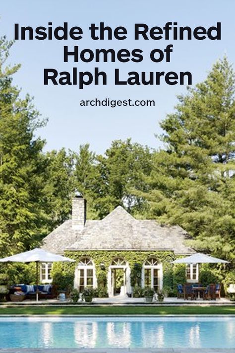 The legendary designer discusses the inspiration for his stylish empire with a look inside his Bedford, New York, residence, Colorado ranch, and Manhattan office | archdigest.com Ralph Lauren Ranch, American Classic Interior, Tropical British Colonial, Colonial Style Interior, Ralph Loren, Bedford New York, Colorado Ranch, British Colonial Decor, Lung Health