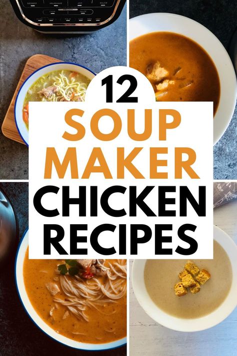 Are you looking for some chicken soup recipes you can make in your soup maker? I’ve rounded up some of my favourite chicken-based soup recipes, from classic chicken soup to those with a bit of spice. Check them out and let me know in the comments which one is your favourite! Thai Red Curry Soup, Best Chicken Soup, Butter Bean Soup, Chicken Broth Soup, Chicken And Sweetcorn Soup, Chicken Curry Soup, Chicken Soup Recipes Easy, Soup Maker Recipes, Thai Chicken Soup