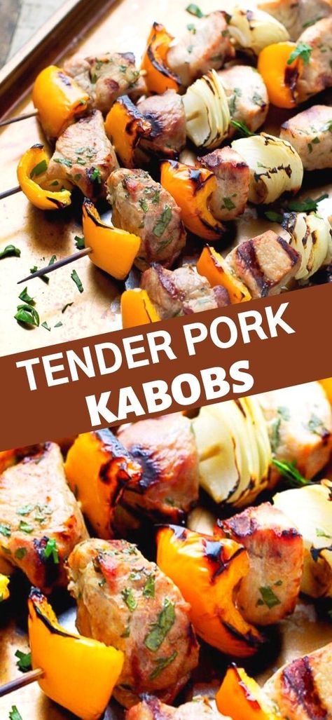 Bbq Pork Kabobs On The Grill, Grilled Skewers Ideas Kabobs, Pork Shish Kebabs Recipes, Pork Kabobs In Air Fryer, Grilling Skewers Ideas, Pork Kebabs On The Grill, Pork Kebobs, Pork Shish Kabobs, Pork Kabobs On The Grill Marinade