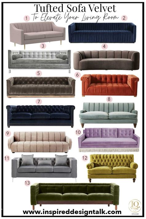 Shop Olive Sofa - Metal Legs (70.5") and other curated products on LTK, the easiest way to shop everything from your favorite creators. Tufted Sofa Living Room Ideas, Tufted Couch Living Room, Tufted Sofa Living Room, Brown Sofa Set, Living Room Inspiration Grey, Sofa Types, Velvet Sofa Living Room, Sofa Table Decor, Olive Sofa