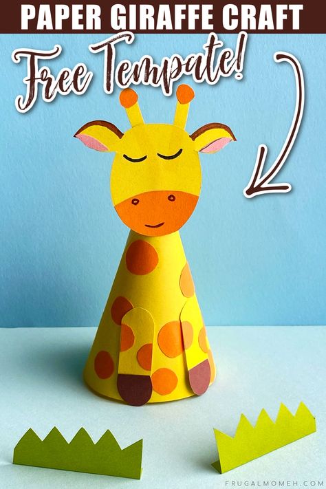 Giraffe Arts And Crafts, Giraffe Art Craft, Easy Giraffe Craft, Diy Giraffe, How To Make A Giraffe, Printable Giraffe Template, Giraffe Templates Free Printable, Giraffe Art For Kids, Giraffe Printable