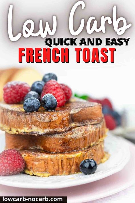 Our Keto French Toast Recipe done in less than 5 minutes with proper French Brioche Toast Bread is a perfectly fluffy, rich, sweet, and high in protein Breakfast choice. Fully Low Carb, Grain-Free, Gluten-Free, and Diabetic Friendly, this Low Carb French Toast will be loved by the whole family. Keto Stuffed French Toast, High In Protein Breakfast, Keto French Toast Sticks, Brioche Toast, Keto French Toast, French Brioche, Best Keto Breakfast, Thm Breakfast, Easy French Toast Recipe