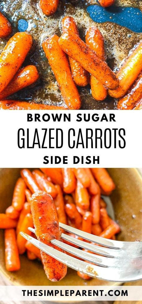 Carrots Glazed, Brown Sugar Carrots, Carrot Recipes Side Dishes, Glazed Baby Carrots, Brown Sugar Glazed Carrots, Carrots Side Dish, Sugar Carrots, Glazed Carrots Recipe, Easy Vegetable Recipes