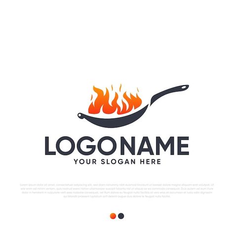 Restaurant Logo Design Ideas, Logo Design Inspiration Restaurant, Pan Logo, Logo Design Kitchen, Red Pan, Mom Logo, Restaurant Logos, Food Counter, Food Logo Design Inspiration