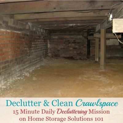 How to declutter and clean your crawlspace, plus discussions of the pros and (mostly) cons of storing items down in this area {a #Declutter365 mission on Home Storage Solutions 101} Crawl Space Storage, Attic Storage Organization, Small Attics, New Patio Ideas, Shed With Loft, Clutter Control, Pub Sheds, Loft Storage, Attic Flooring