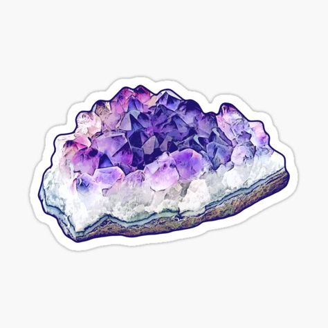 Crystal Stickers | Redbubble Crystal Stickers Printable, Crystals Stickers, Purple Stickers, Magic Stickers, Stickers Cool, Crystal Stickers, Buy Stickers, Crystal Aesthetic, Stickers Redbubble