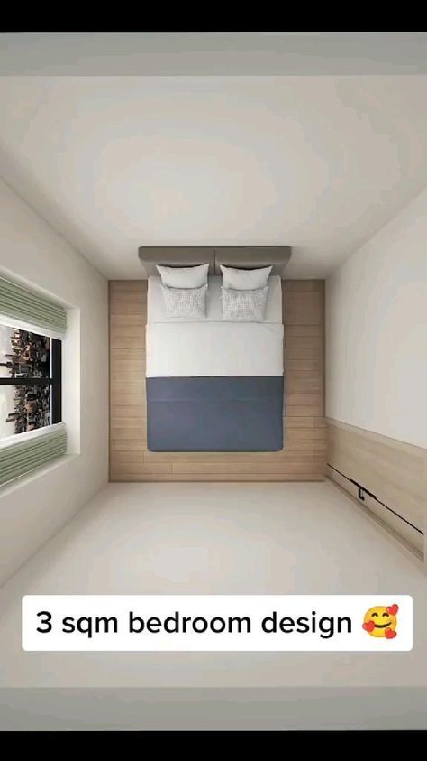 #bedroomdecor #bedroomstorage #bedroomdecorideas Beds In Closets Ideas Tiny Bedrooms Small Rooms, Sleeping Room Design Small Bedrooms, 3sqm Bedroom Design, Small Bedroom Designs For Couples Space Saving, 5sqm Bedroom Ideas, 8sqm Bedroom Design, 4x4 Room Design, 3 X 3 Bedroom Ideas, Bedroom 3x4 Layout