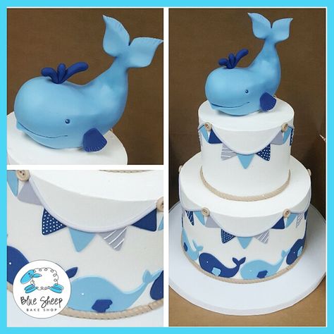 Whale Baby Shower Cake, Whale Birthday Cake, Whale Cake, Whale Birthday Parties, Whale Cakes, Whale Party, Boys First Birthday Cake, Whale Birthday, Whale Theme