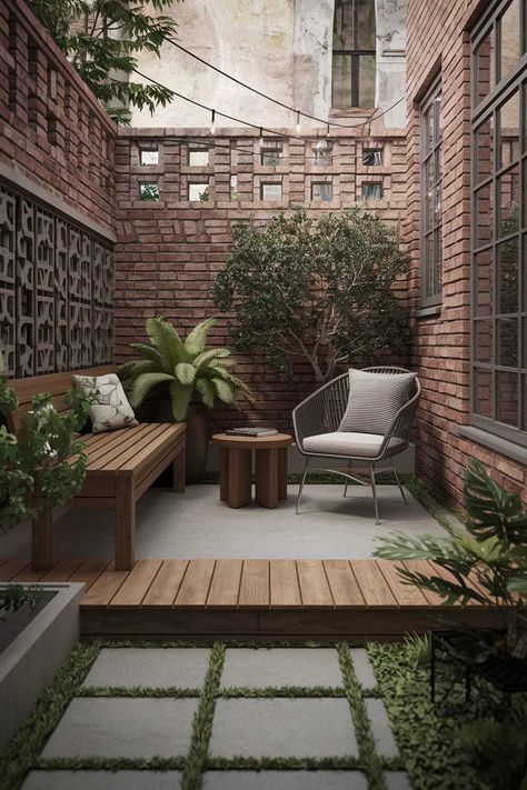 21 Beautiful Small Patio Ideas for a Cozy Retreat https://havenvibe.com/small-patio-ideas/ Small Patio Spaces, White Wicker Furniture, Small Patio Ideas, Small Patio Design, Small Patio Decor, Stone Pavers, Backyard Entertaining, Small Backyard Patio, Wooden Decks