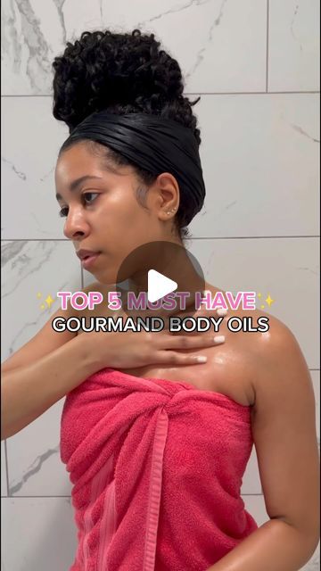 Indya Ajai 👑 on Instagram: "TOP 5 MUST HAVE GOURMAND BODY OILS ✨  If you are a vanilla, chocolate, sweet, and warm smell type of girl, then you need these body oils. Not only will they leave you smelling amazing, but your skin will be so soft and glowy✨  Brazil Nut Body Oil @traderjoes  Anything Glows Body Oil @tphbytaraji  Creme Vanille Body Oil @gourmandbeauty  Lait de Coco Body Oil @gourmandbeauty  Cocoa Butter Body Oil @palmers   How to apply body oil  Option 1: Add body oil to body cream/lotion Option 2: Apply body oil on exposed skin right before spraying perfume  Option 3: Apply body oil to damp skin right when you get out of the shower and then apply body cream/lotion  Option 3 is my personal fav, BUT watch out for the fabric you’ll be wearing bc oil can stain your clothes.   BONU How To Use Body Oil, Best Body Oil For Glowing Skin, Body Lotion For Glowing Skin, Caramel Skin Tone, Picture Of Body, Best Body Oil, Scented Body Oils, Caramel Skin, Spraying Perfume