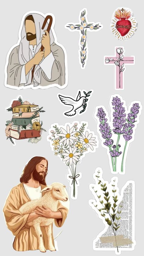 Homemade Wallpaper, Bible Journal Stickers, Bible Clipart, 5 Solas, Bible Journaling Printables, God Sticker, Christian Stickers, Bible Motivation, Cute Easy Drawings