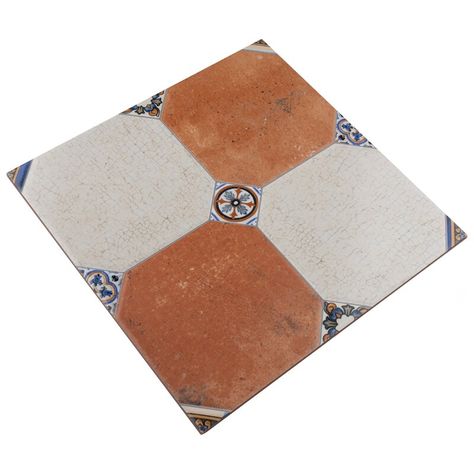 Merola Tile Manises Jet 13" x 13" Ceramic Patterned Wall & Floor Tile & Reviews | Wayfair Patterned Wall, Ceramic Subway Tile, Ceramic Mosaic Tile, Merola Tile, Cabin Interiors, Porcelain Mosaic Tile, Tile Saw, House Tiles, Fireplace Tile