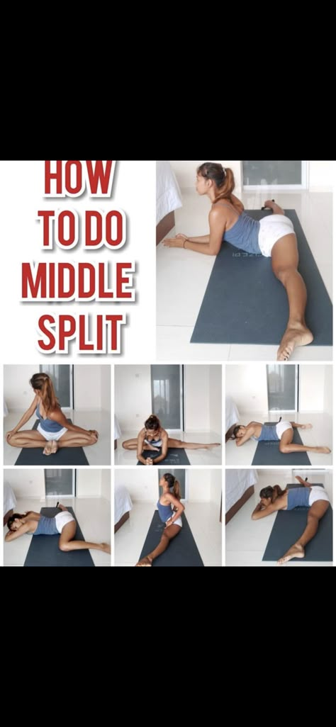 Split Yoga, Middle Splits, Poses For Beginners, Muscle Abdominal, Yoga Poses Advanced, Resep Diet, Dancer Workout, Yoga Exercises, Easy Yoga Workouts