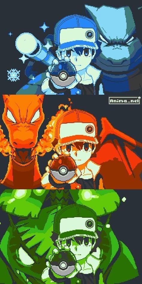 Pokemon Fire Red, Piskel Art, Pokemon Poster, Cool Pokemon Wallpapers, 8bit Art, Pokemon Red, Pokemon Images, Nintendo Art, Childhood Photos