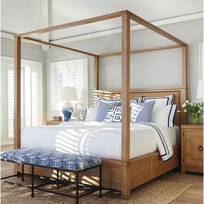 null <p></p><strong>Features:</strong><ul><li>The wood of this bed is made from rubberwood solids and elm veneers.</li><li>Frame Material: Solid + Manufactured Wood<ul><li>Wood Species: </li><li>Iron: No</li><li>Additional Frame Material Details: </li><li>Wood And Upholstered: </li></ul></li><li>Wood: Yes</li><li>Upholstered: Yes<ul><li>Upholstery Material: 100% Polyester</li><li>Upholstery Material Details: </li><li>Upholstery Material Composition [EU ONLY]: </li><li>Upholstery Fabric Quality: California King Canopy Bed, Canopy Bedroom Sets, Wood Canopy Bed, Canopy Bedroom, Barclay Butera, Lexington Home, Bedroom Panel, Bed Bench, Queen Bedroom