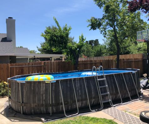 Costco Pool Ideas, Bestway Pool Ideas Backyards, Patio 2023, Small Above Ground Pool, Bestway Pool, Swimming Pool Kits, Backyard Toys, Pool Kits, Intex Pool