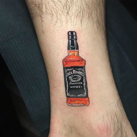 Jack daniels tattoo micro small tattoo @javiertattoos Jack Daniel’s Tattoo, Whisky Bottle Tattoo, Whisky Tattoo Ideas, Jack Daniels Bottle Tattoo, Jack Daniel Tattoo, Liquor Bottle Tattoo, Alcohol Bottle Tattoo, Jack Daniels Tattoo Ideas, Alcohol Tattoo Ideas