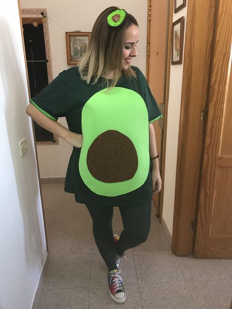 Avocado Costume Diy, Diy Avocado Costume, Avocado Halloween Costume, Avocado Outfit, Riverdale Halloween Costumes, Avocado Costume, Avocado Party, Tv Show Halloween Costumes, Camp Dress