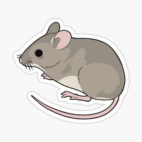 "Brown mouse" Sticker for Sale by Chimerah Hanssen Brown Mouse, Mouse Sticker, Animal Stickers, Mice, Cute Stickers, Science Poster, Sticker Design, Stranger Things Fanart, Vinyl Sticker