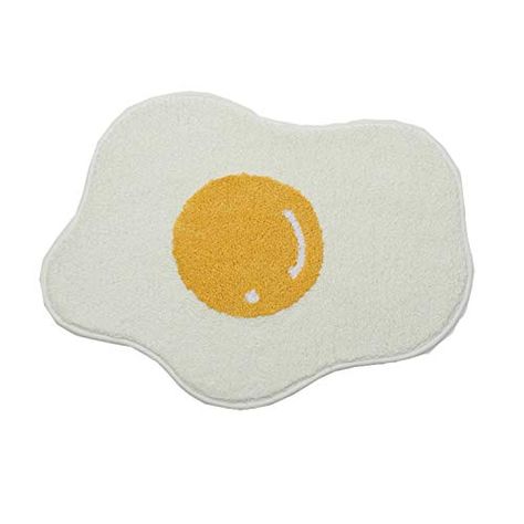 Bath Rug Mat, 18” x 25”, Funny, Cute, Ultra Soft, Plush, Shaggy, Water Absorbent, Non-Slip, Machine Wash/Dry, Carpet Doormat, Egg Rug for Bathroom, Sink, Toilet, Shower, Tub, Living Room Egg Rug, Sink Toilet, Rug For Bathroom, Cute Bath Mats, Cute Egg, Dorm Ideas, Cotton Bath Rug, Bathroom Bath, Shower Rugs