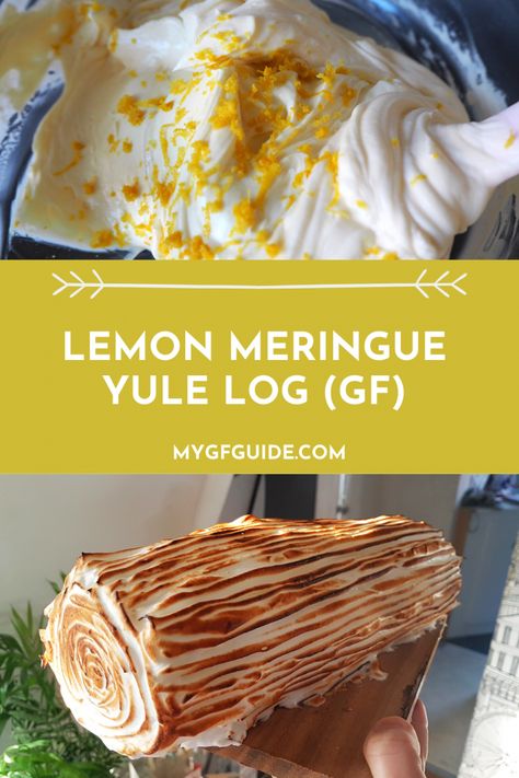 Gluten Free Yule Log Cake, Gluten Free Yule Log Recipe, Gluten Free Lemon Meringue, Gluten Free Yule Log, Yule Log Cake Recipe, Yule Log Recipe, Gluten Free Guide, Yule Log Cake, Dickens Christmas