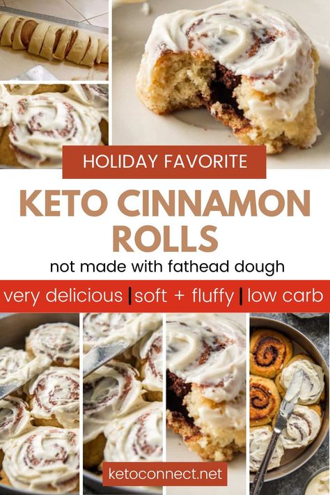 These Keto Cinnamon Rolls were years in the making. This is a particularly special recipe because it doesn’t use fathead dough like just about all the other recipes on the internet. Say goodbye to fathead dough cinnamon rolls and hello to your new favorite keto dessert recipe. Fathead Dough, Keto Breakfasts, Keto Cinnamon, Best Keto Bread, Keto Cinnamon Rolls, Family Brunch, Flax Seed Recipes, Keto Friendly Desserts, Cinnamon Rolls Recipe