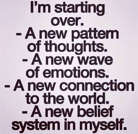 I'm starting over.  A new pattern of thoughts.  A new wave of emotions.  A new connection to the world.  A new belief system in myself. The Words, Black And White, White, Black