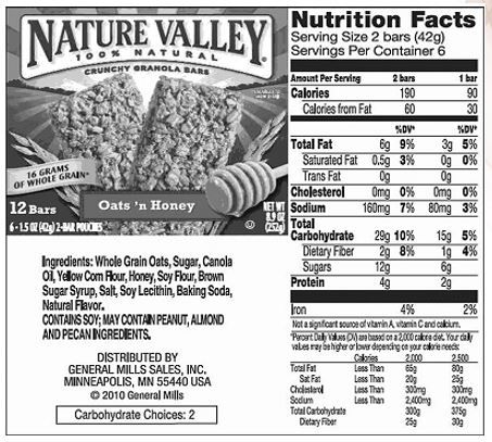 25 Contoh Soal Label Makanan dalam Bahasa Inggris 1 Label Minuman, Label Produk, Oats And Honey, Crunchy Granola, Honey Soy, Granola Bars, Trans Fat, Dietary Fiber, Saturated Fat