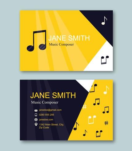 Music Business Cards Design, Musician Business Card, Music Business Cards, Teacher Business Cards, Only Music, Examples Of Business Cards, Business Card Template Psd, Visiting Card Design, Music Words