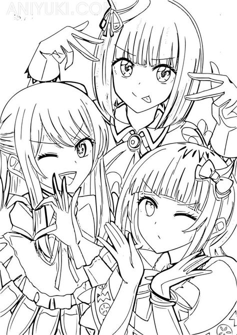 Anime Lineart Manga Coloring Pages, Coloring Pages Anime, Anime Coloring Pages, Chibi Coloring Pages, Manga Coloring Book, Fruit Coloring Pages, Anime Lineart, Abstract Coloring Pages, Coloring Pages Inspirational