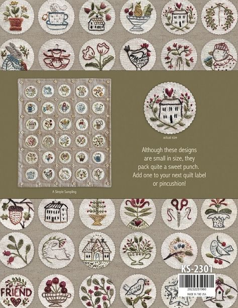 Simply Sweet Hand Embroidery Book by Kathy Schmitz 20232251960 - Quilt in a Day Patterns Alabama Channing, Pincushion Patterns, Kathy Schmitz, Embroidery Books, Quilt Pattern Book, Pin Cushions Patterns, Quilt In A Day, Marcus Fabric, Free Spirit Fabrics