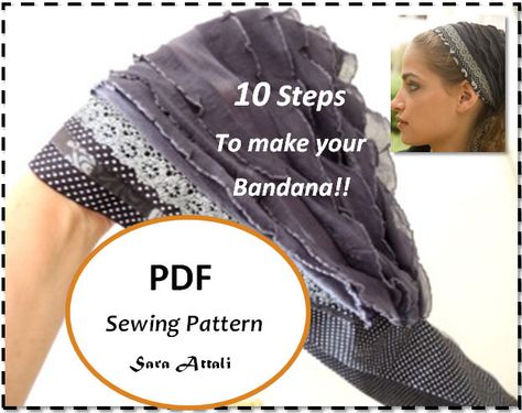 Headband Tichel PATTERN How To Sew Your Ruffle Bandana Pattern Hair Snood Head Covering PATTERN Jewish Headcovering Scarf Bandana Apron 👌🌷🌻Quick, comfortable and easy to accessorize! #Howtosew #scarfpattern #bandanapattern #ticheloftheday #tichel #tichels #headcoveringmovement #headcovering #headscarf #veil #vintagefashionchallenge #vintage #snood #headpiece #doityourself #Inspire #Turban #beautiful #beauty #makeup #fashion #style #love #jewish #judaic Head Covering Pattern, Tichel Pattern, Jewish Headcovering, Ruffle Headband, Denim Headband, Hair Snood, Pattern Hair, Scarf Bandana, Headband Bandana