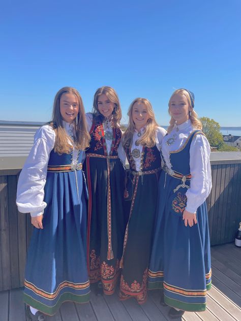 Norway People, Norwegian Dress, Nordic Goddesses, Norway Fashion, Scandinavian Clothing, Finnish Women, Norwegian Clothing, Scandinavian Dress, European Costumes