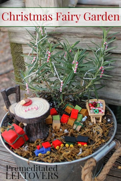 Kids will love making this Christmas Fairy Garden to celebrate the magic and wonder of the holiday! It's simple to create with fun Christmas miniatures. Christmas Fairy Garden Ideas, Christmas Fairy Garden, Yule Crafts, Garden Ideas To Make, Gardening Crafts, Winter Christmas Scenes, Fairy Garden Ideas, Garden Ideas Cheap, Christmas Craft Kit