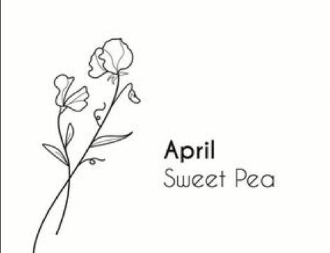 Rose And Sweet Pea Tattoo, Sweat Pea Tattoo, Pea Tattoo, Sweet Pea Tattoo, Forest Ideas, One Line Tattoo, Sweet Pea Flowers, Fairy Forest, Baby Keepsake