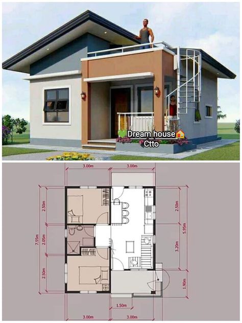 Mini House Plans, Indian House Exterior Design, Small Modern House Plans, House Roof Design, Affordable House Plans, Small House Design Exterior, Diy House Plans, Building House Plans Designs, Building Plans House