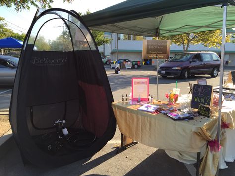 #spray #tan #vendor #booth #event #sunless Spray Tan Vendor Booth Ideas, Pop Up Spray Tan Booth, Spray Tan Pop Up Event, Spray Tan Boutique, How To Start A Mobile Spray Tan Business, Spray Tan Artist, Spray Tan Booth, Mobile Tanning, Spray Tan Salons