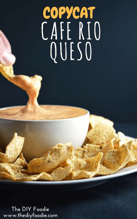 Cafe Rio Queso, Copycat Cafe Rio, Sandwich Spreads, Cafe Rio, Queso Dip Recipes, Nacho Bar, Queso Recipe, Queso Dip, Copycat Restaurant Recipes