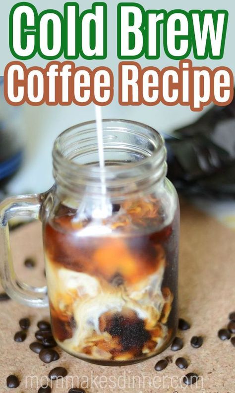 How to make cold brew coffee at home - Have coffee ready for you when you wake up with this easy cold brew coffee recipe. Brewed Coffee Recipes, Hot Coffee Recipes, Homemade Cold Brew Coffee, Cold Brew Recipes, Cold Brewed Coffee, Best Cold Brew Coffee, Brew Coffee Recipe, How To Brew Coffee, Make Cold Brew