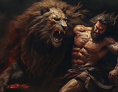 Samson Bible, Fire God, Mythical Creatures Fantasy, Jesus Christ Artwork, Bible Images, Bible Illustrations, Cute Black Wallpaper, Greek Mythology Art, Feeling Pictures