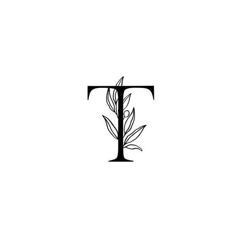 T Letter Tattoo Design, Letter T Tattoo, T Alphabet, Cursive Tattoos, T Monogram, Initial Monogram, Piercings And Tattoos, Cursive Fonts, Letter T