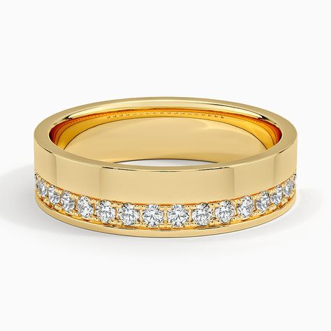 Shop Men's Gold Wedding Bands | Brilliant Earth Men Wedding Bands With Diamonds, Men’s Wedding Ring Gold Diamonds, Mens Wedding Bands With Diamonds, Mens Wedding Rings Unique, Wedding October, Mens Gold Wedding Band, Contemporary Ring, Wedding Anniversary Rings, Wedding Rings Unique