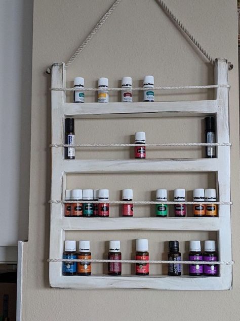 How to Build an Essential Oils Rack DIY Essential Oil Wall Storage Diy, Essential Oil Shelves Diy, Essential Oil Storage Ideas Organizing, Essential Oil Storage Diy, Essential Oil Shelf Diy, Essential Oil Shelves, Essential Oils Storage Ideas, Essential Oil Storage Ideas, Diy Experiments