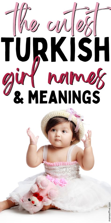 Unique Arabic Girl Names, Turkish Names Girl, Turkish Names With Meaning, Turkish Baby Names, Turkish Girl Names, Persian Girl Names, Greek Baby Girl Names, Short Baby Girl Names, Turkish Names