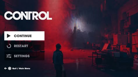 ArtStation - [UI Design - Concept Art] Control - Escape Menu [Remedy] Video Game Menu Design, Main Menu Game Ui, Game Ui Design User Interface, Game Menu Design, Menu Design Layout, Control Game, Title Screen, Top Video Games, Menu Layout