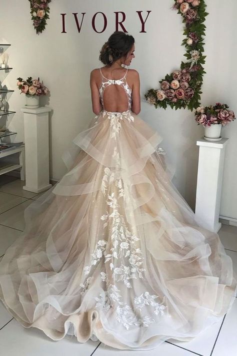 Wedding Dresses Champagne, Wedding Dress Cinderella, Champagne Wedding Dress, Blush Pink Wedding Dress, Dresses Champagne, Green Wedding Dresses, Blush Wedding Dress, Wedding Dress Champagne, Pink Wedding Dresses