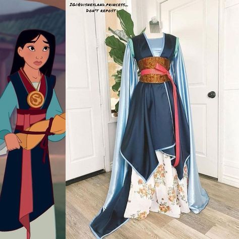 Disney Inspired Gowns, Kanga And Roo Disneybound, Disney Princess Dresses Real, Princesses Makeup, Disney Princess Inspired Dresses, Mulan Dress, Disney Princess Gowns, Disney Inspired Dresses, Disney Cosplay Costumes