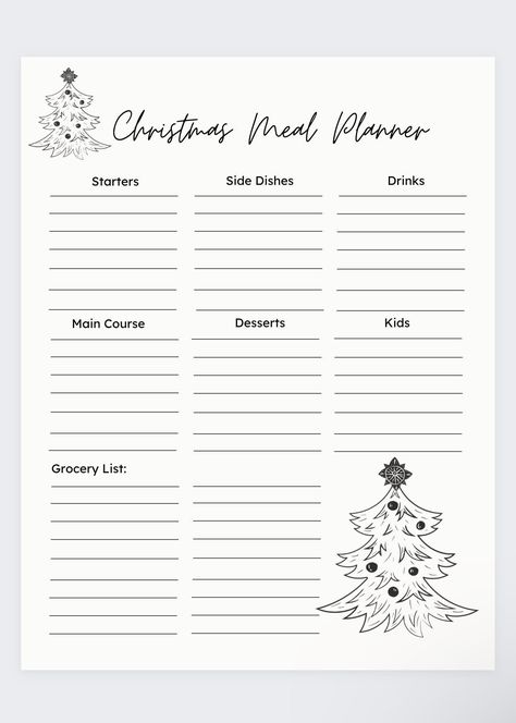 Christmas Dinner Planner, Christmas Dinner List, Christmas Grocery List, Christmas Food Shopping List, Christmas Dinner Checklist, Food Shopping List Template, Christmas Food List, Christmas Meal Planner, Christmas List Template