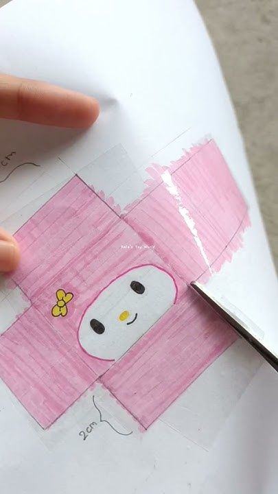 Squishies Diy Paper, My Melody Paper Craft, How To Make Paper Squishies, How To Make A Squishy, Easy Things To Make With Paper, Cute Easy Crafts With Paper, Cute Things To Make With Paper, My Melody Squishy, Squishy Paper Ideas